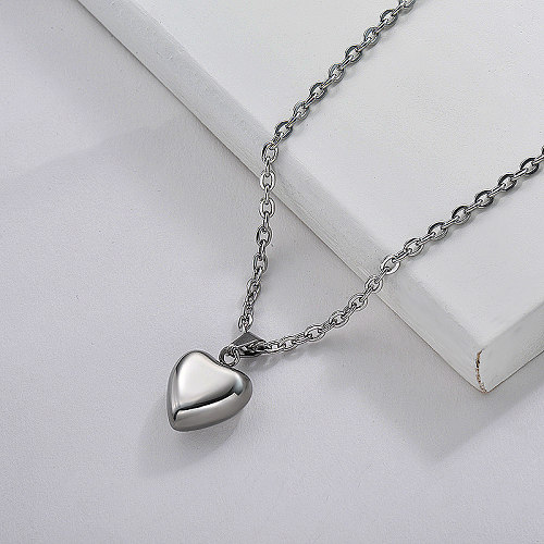 Silver Plated Heart Pendant Necklace