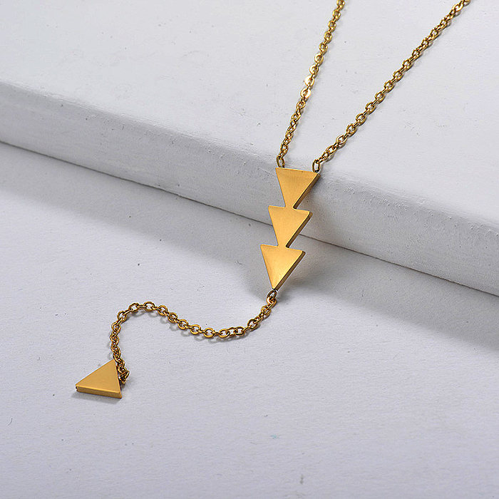 Triangle Y Shaped Necklace