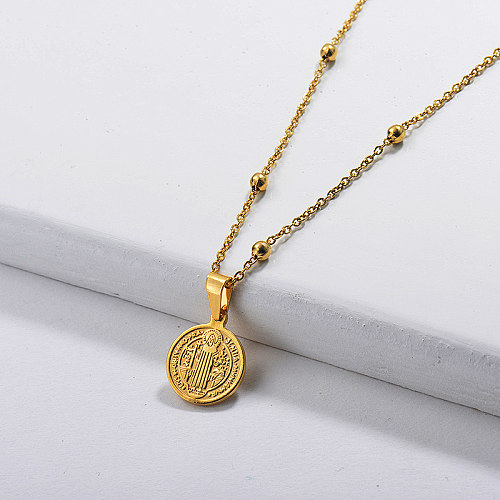 Gold Guadalupe Pendant Necklace