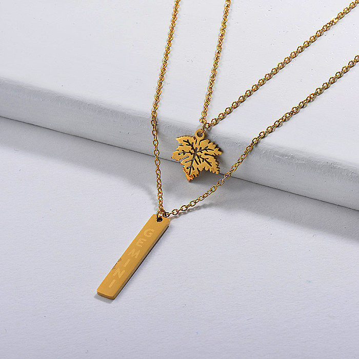 Gold Plated Multi layer Necklace