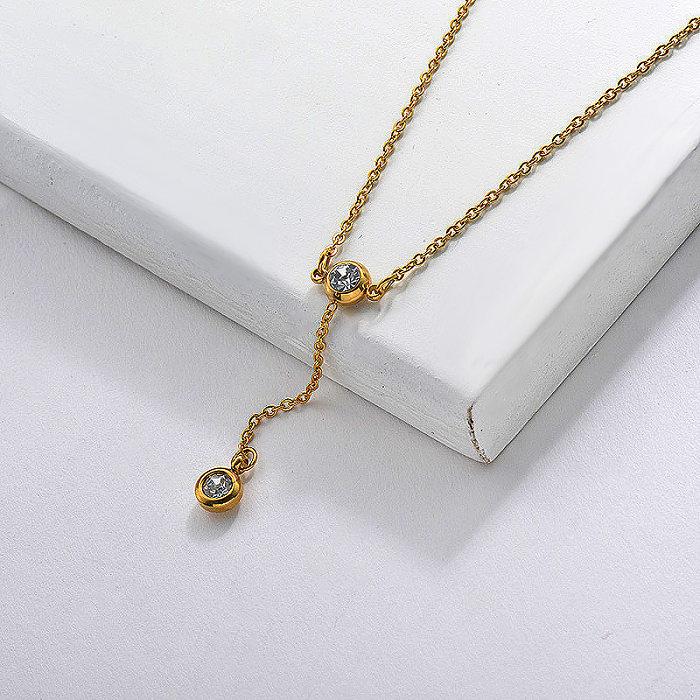 Wholesale Jewelry Y Shaped Crystal Necklace