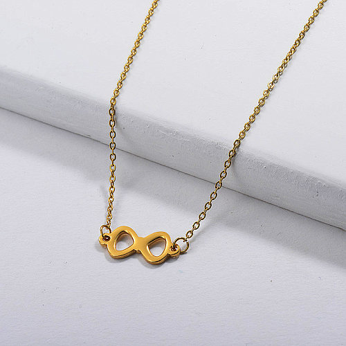 Gold Simple Gold Infinity Necklace