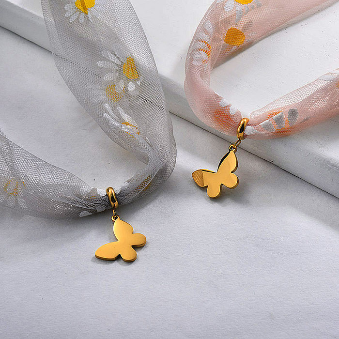 Flimsy Butterfly Choker Necklace