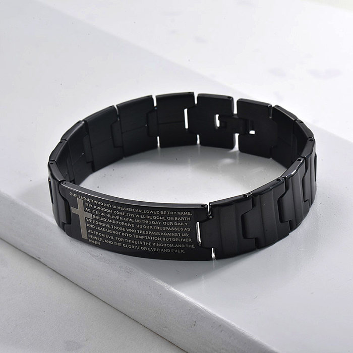 Bracelet de modèles d'explosion à la mode en acier noir inoxydable pour hommes -SSBTG1154517