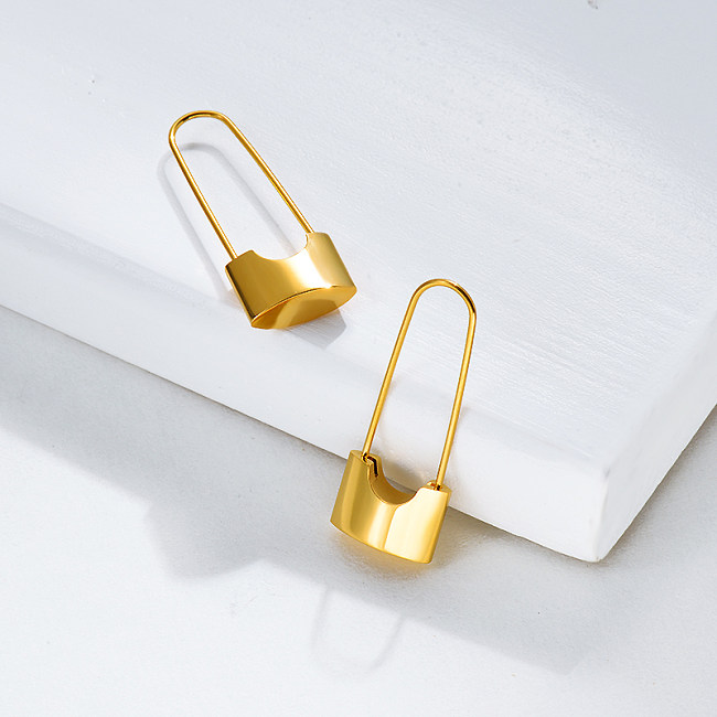gold plated Stainless Steel earrings-SSEGG143-15842