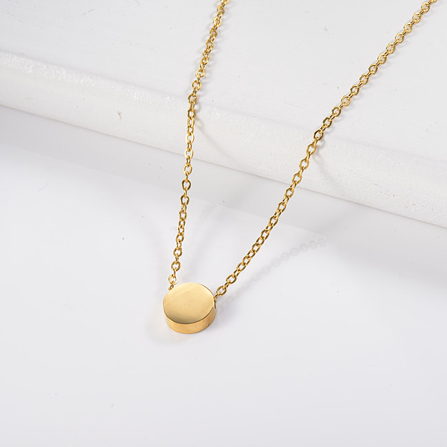 Small round gold necklace