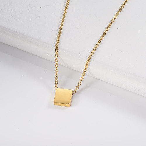 Small ancient square dainty necklaces