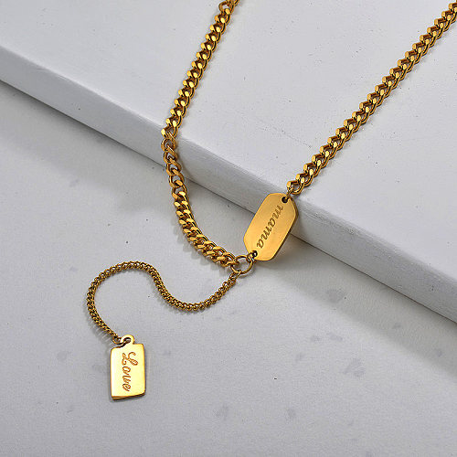 Gold Plated Y Necklace for Women