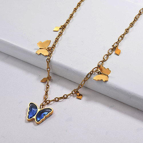 Charm Crystal Butterfly Necklace