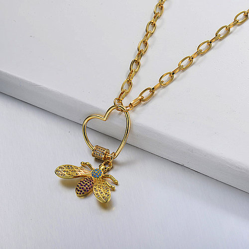 Collier abeille couleur or style mode