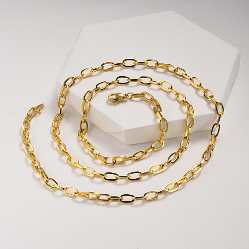 Mode einfache Stil feine Gold Halskette