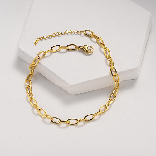 Women's stainless steel bracelet in chain link style
