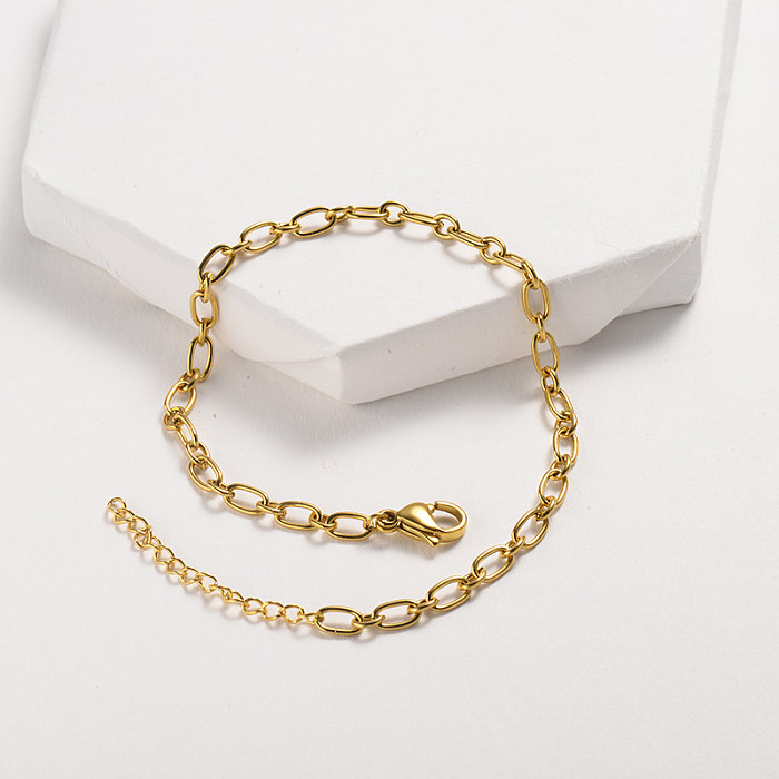 Popular chain link style stainless steel bracelet