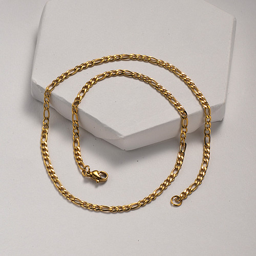 Collar de oro fino de estilo simple de moda