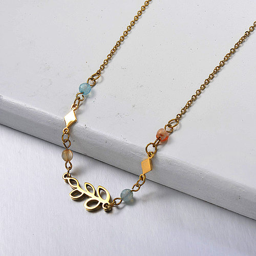 Fashion style pearl water gold necklace