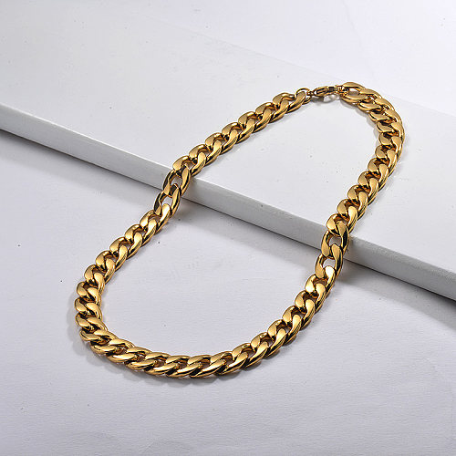 Stainless Steel Cuban Link Necklace -SSNEG143-29248