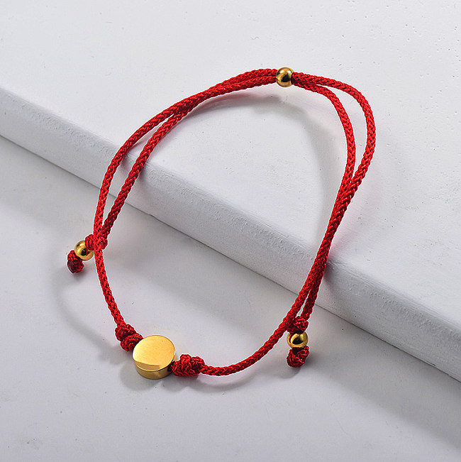 Bracelet Charm Cœur Cordon Rouge -SSBTG142-29645