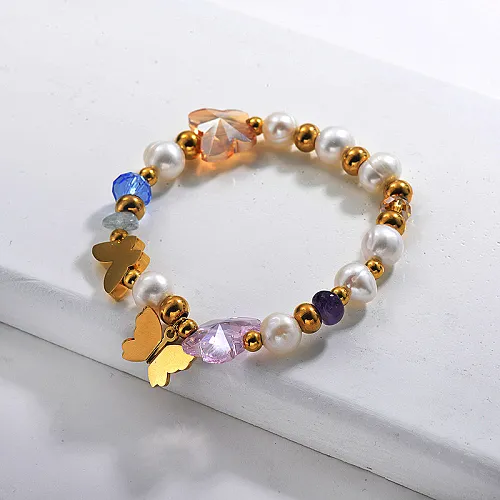 Fresh Water Pearl Beaded Bracelets -SSBTG142-29643