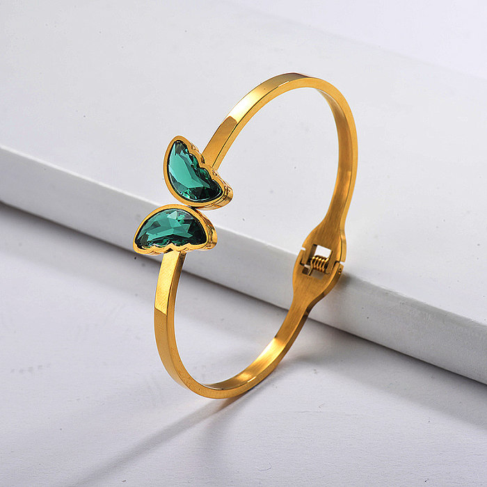 Stainless Steel Butterfly Cuff Bangles -SSBTG143-29250