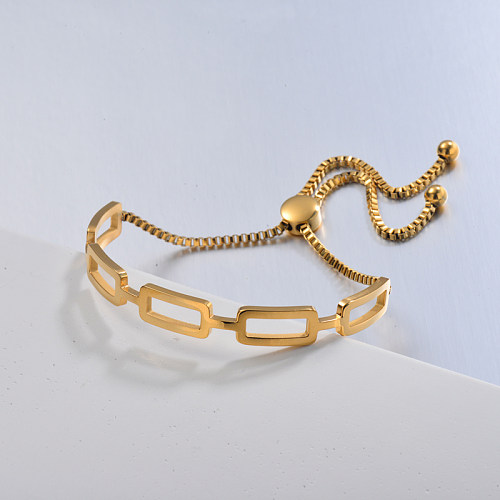 Stainless Steel Chain Linked Cuff Bangles