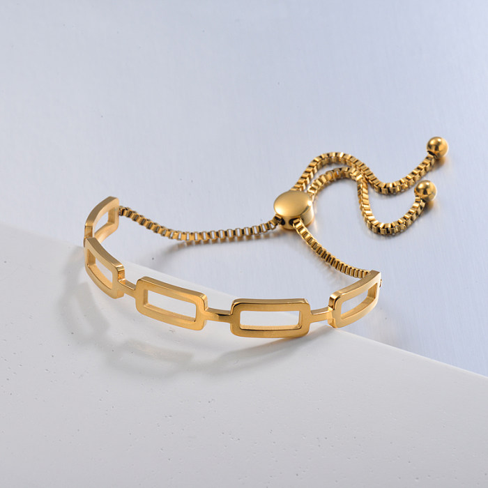 Stainless Steel Chain Linked Cuff Bangles