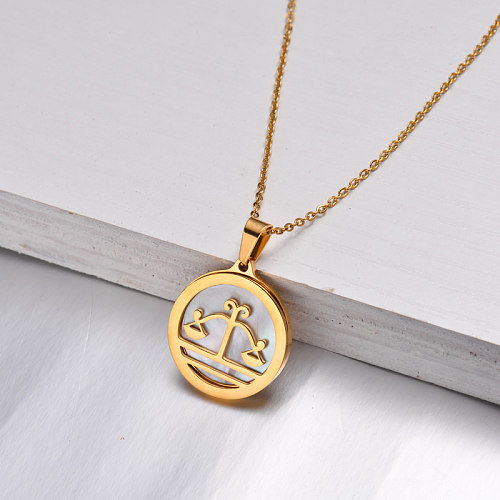 18K Gold Plated Zodiac Necklace for Girls -SSNEG142-32527