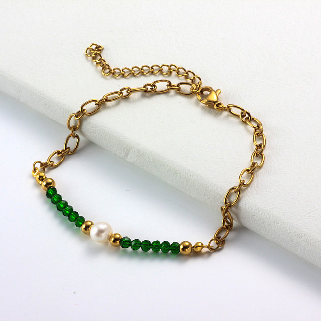 Bracelets de perles en acier inoxydable -SSBTG142-32035