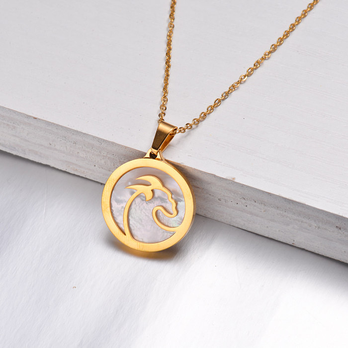 18K Gold Plated Zodiac Necklace for Girls -SSNEG142-32529