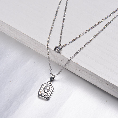 Stainless Steel Coin Necklace -SSNEG142-32552
