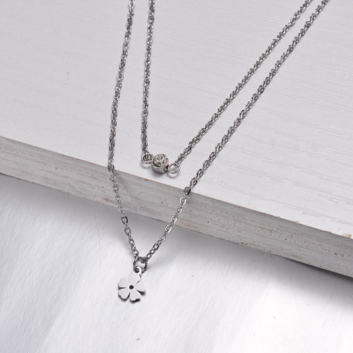 Stainless Steel Multi Layered Necklace -SSNEG142-32548