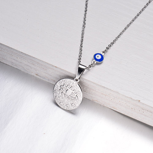 Stainless Steel Coin Necklace -SSNEG142-32557