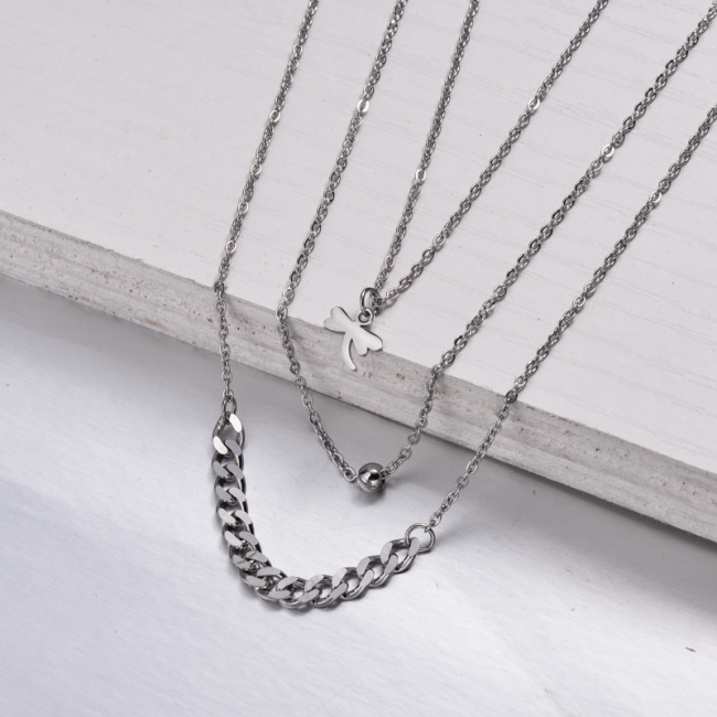 Download Us 1 32 Us 3 89 Stainless Steel Dainty Dragonfly Layered Necklace Ssneg143 32988 Www Jewenoir Com
