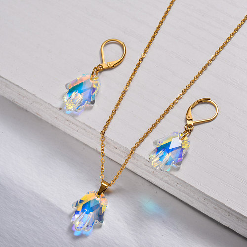 18k Gold Plated Crystal Jewelry Sets -SSCSG143-32921