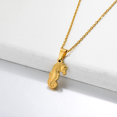18k Gold Plated Marine Sea Lion Pendant Necklace -SSNEG143-32649