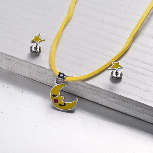 Stainless Steel Enamel Cute Jewelry Sets for Children -SSCSG143-33031