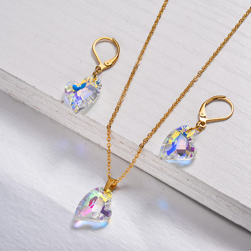 18k Gold Plated Crystal Jewelry Sets -SSCSG143-32925