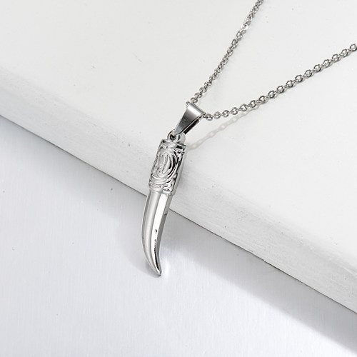 Stainless Steel Sword Pendant Necklace -SSNEG143-32696