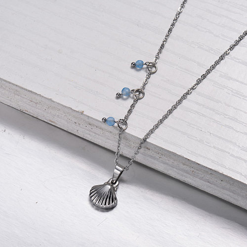 Stainless Steel Marine Beach Style Pendant Necklace -SSNEG143-33022