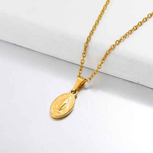 18k Gold Plated San Benito Medal Pendant Necklace -SSNEG143-32669