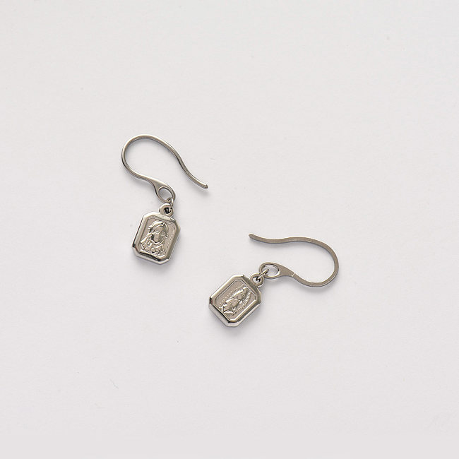 Joyas de acero inoxidable, aretes — SSEGG142-34483