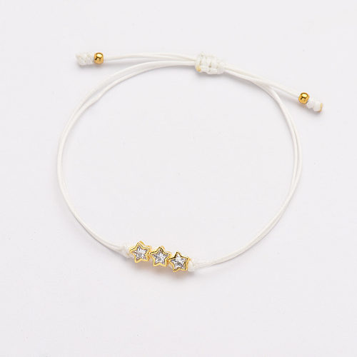 CZ Zircon Star Handmade Bracelets for Women -SSBTG142-33775