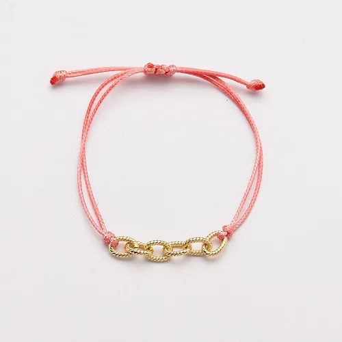 Chain Link  Pink String Bracelets for Women -SSBTG142-33781