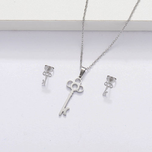 Stainless Steel Key Jewelry Sets for Women -SSCSG143-33876