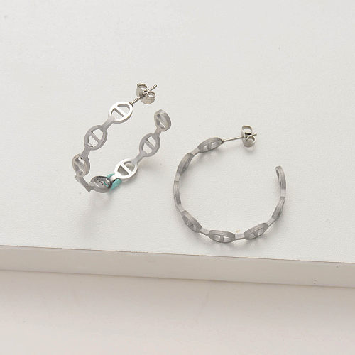 Boucles d'oreilles en acier inoxydable Hot Cuff Hoop - SSEGG143-33823