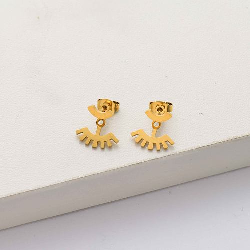 Fashion 18k gold plated stainless steel earring-SSEGG142-34638