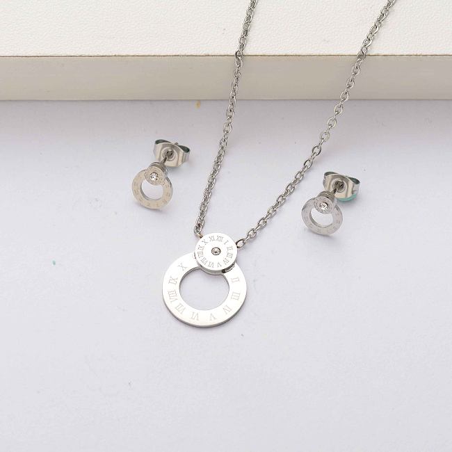conjuntos de joyas de acero inoxidable para mujer-SSCSG143-34571