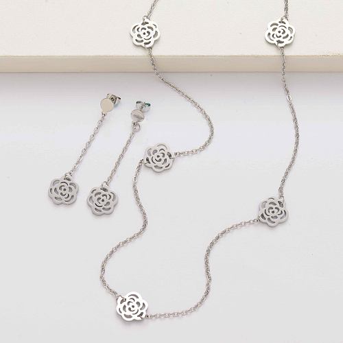 Conjuntos de joias de aço inoxidável da moda para mulheres-SSCSG142-34632