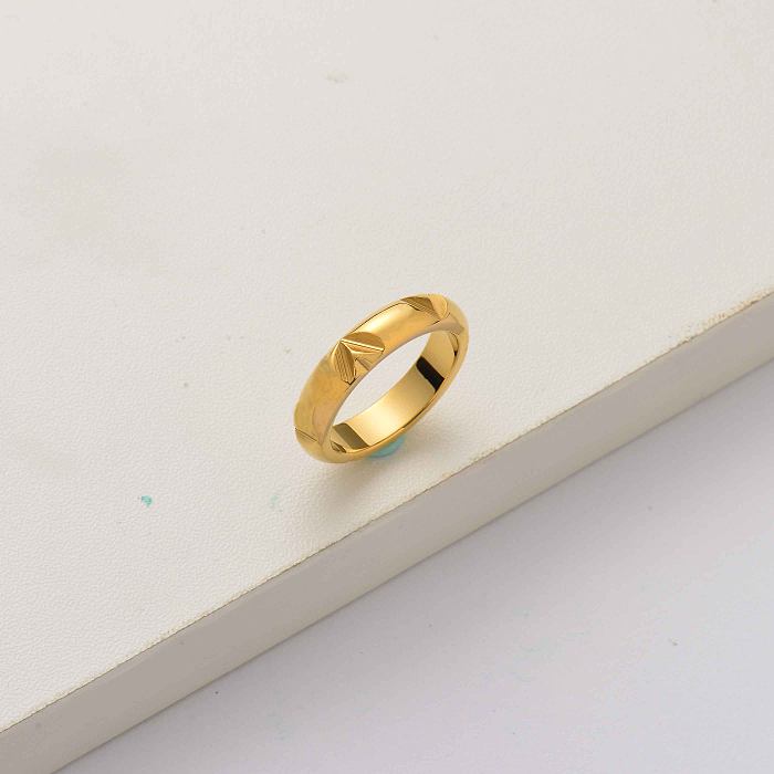 18k gold plated stainless steel ring-SSRGG143-34645