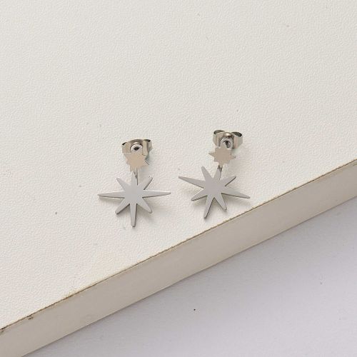 Six-pointed star stainless steel earrings-SSEGG143-34285