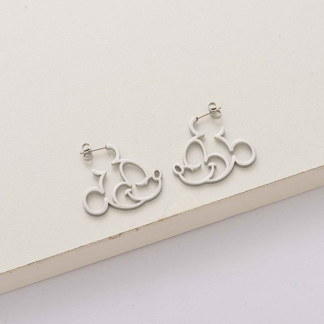 mouse stainless steel earrings-SSEGG143-34299